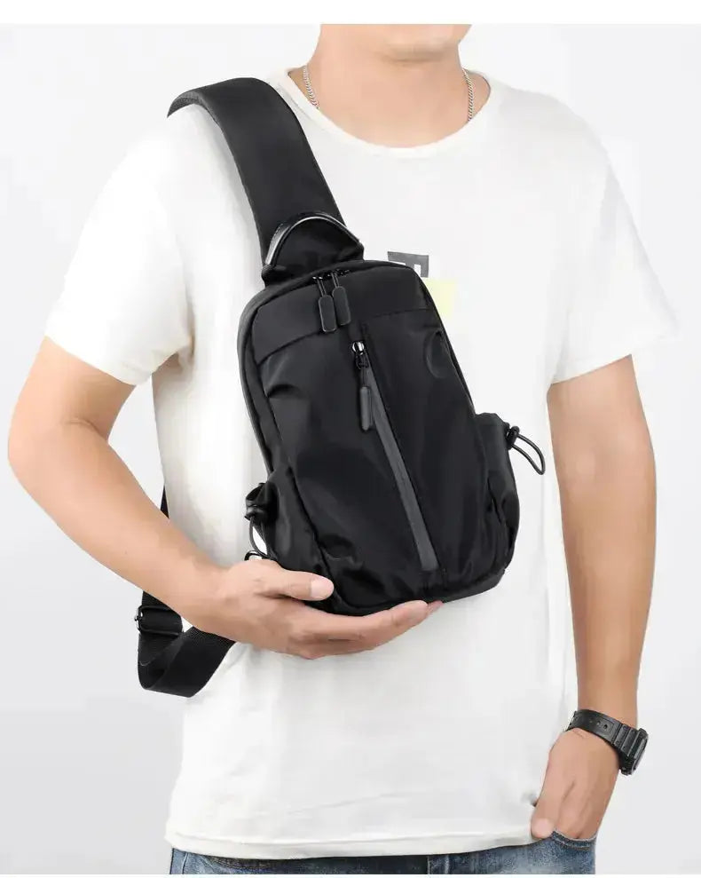Range Bags Polyester Sling Bag Top View - Zipper Closure and Compact Design