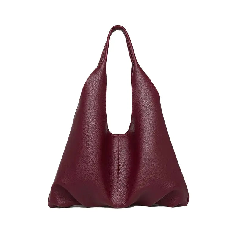 Soft PU Leather Hobo Tote Bag - Inner Pouch - Detachable Zippered Bag (2-in-1)