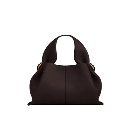 Brown shoulder bag large size classic neutral
