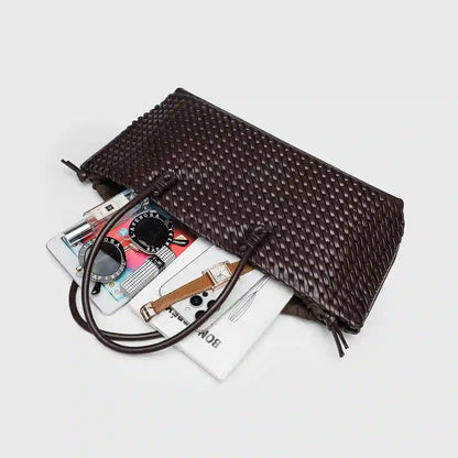 Woven tote bag with LOGO beige variant