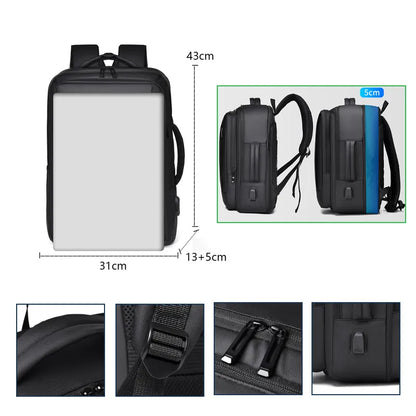 Range Bags Business Backpack Coated Fabric Close-up - Waterproof Texture and Premium Finish