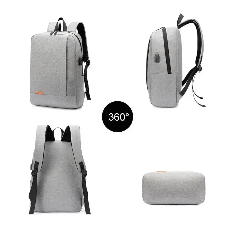 Business Backpack Detail - USB Charging Port and Laptop Compartment