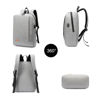 Business Backpack Detail - USB Charging Port and Laptop Compartment
