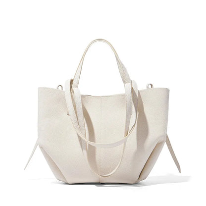 Polene Cyme Inspired Caramel Brown Leather Croissant Bag