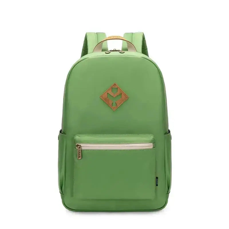 Lightweight nylon waterproof backpack for daily use-green