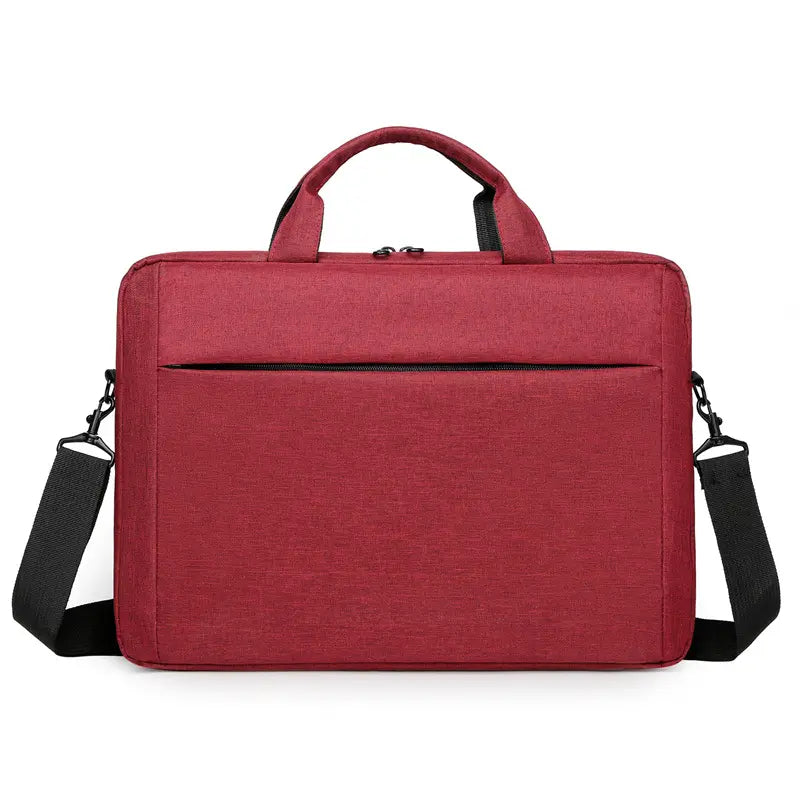 Wine red briefcase front view - vibrant professional look