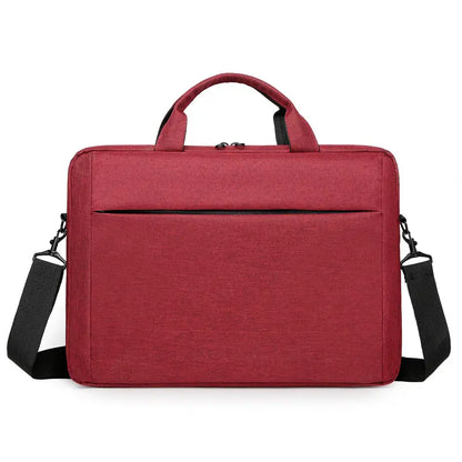 Wine red briefcase front view - vibrant professional look