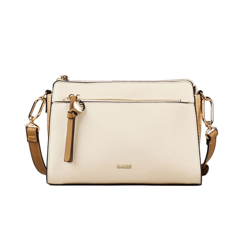 Customizable raffia-effect and synthetic leather shoulder bag in natural beige, ideal for OEM and ODM private label manufacturing.