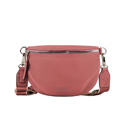 Durable pink nylon shoulder bag with reinforced stitching, available for custom OEM and ODM orders.