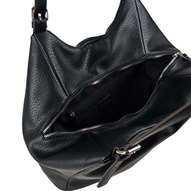 Elegant eco-leather shopping style shoulder bag with interior pockets, perfect for brands seeking custom manufacturing solutions.