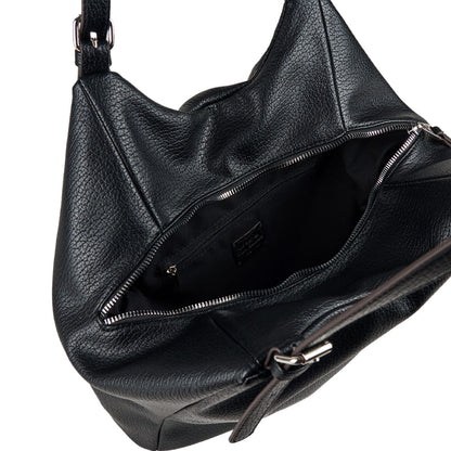 Elegant eco-leather shopping style shoulder bag with interior pockets, perfect for brands seeking custom manufacturing solutions.