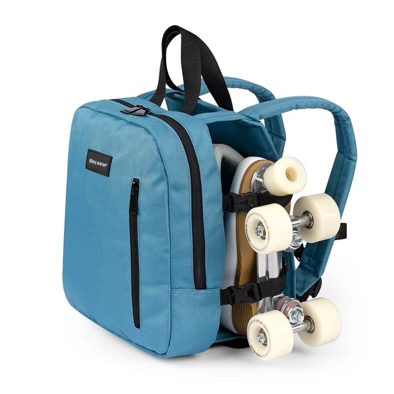 Durable waterproof oxford blue backpack designed for roller skate storage, available for OEM and ODM customization