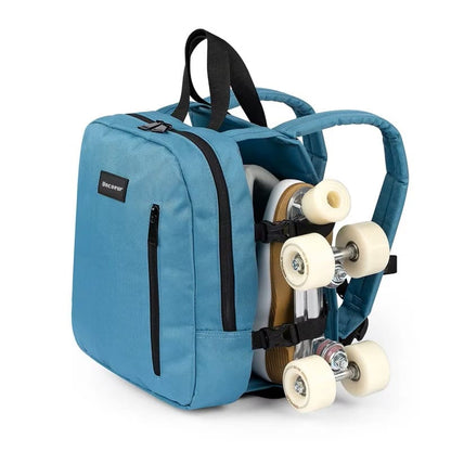 Durable waterproof oxford blue backpack designed for roller skate storage, available for OEM and ODM customization
