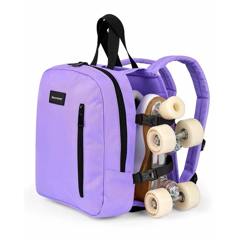 Durable waterproof oxford purple backpack designed for roller skate storage, available for OEM and ODM customization