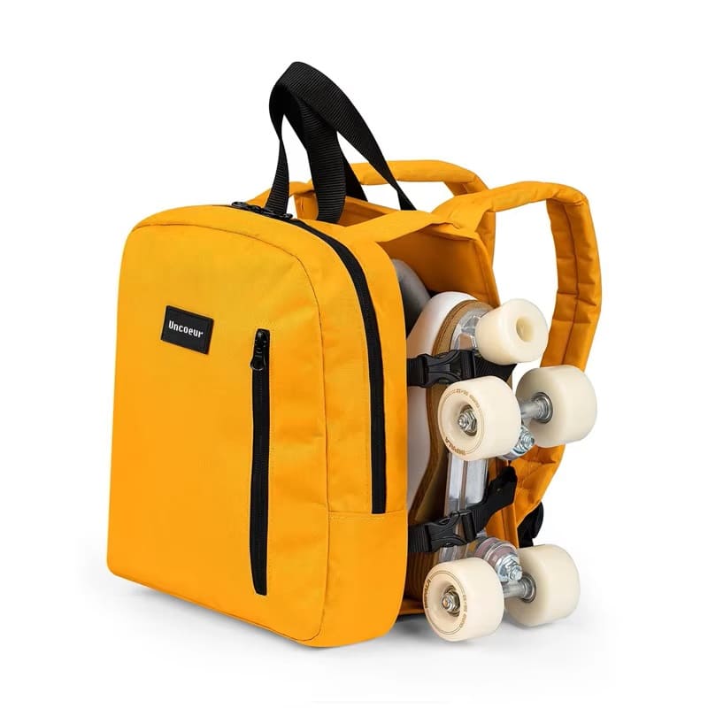 Durable waterproof oxford orange backpack designed for roller skate storage, available for OEM and ODM customization