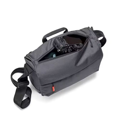 Oxford fabric camera backpack with built-in cube and padded laptop sleeve, ideal for OEM private label production
