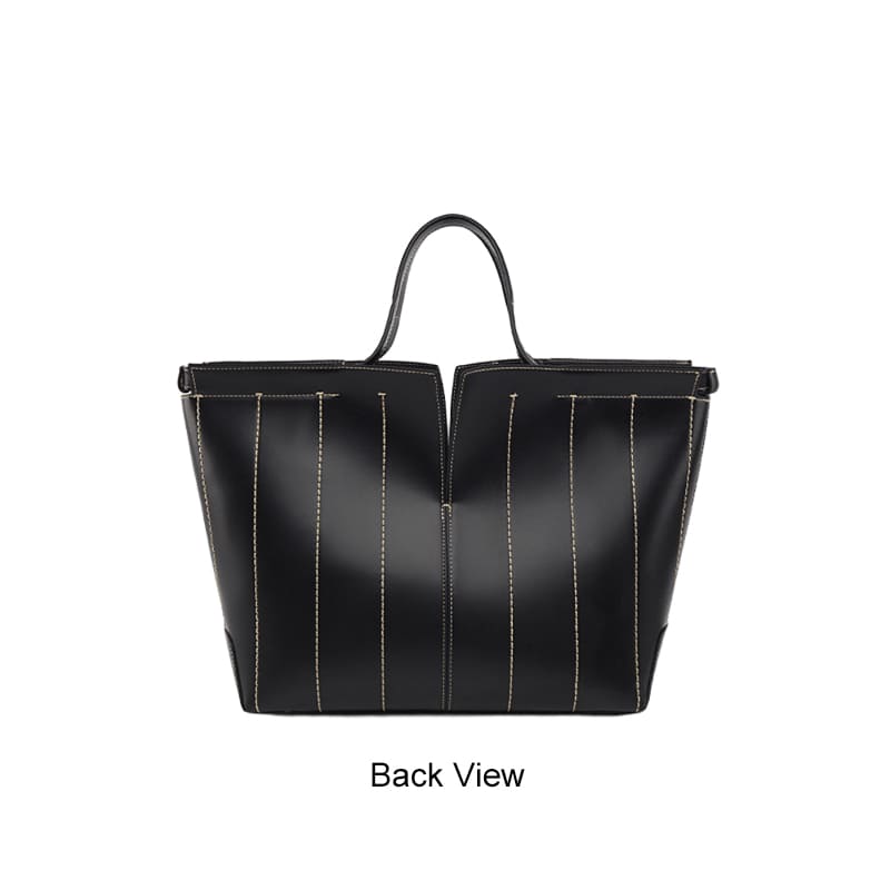 Luxury PU tote bag multiple angle display large capacity-Back