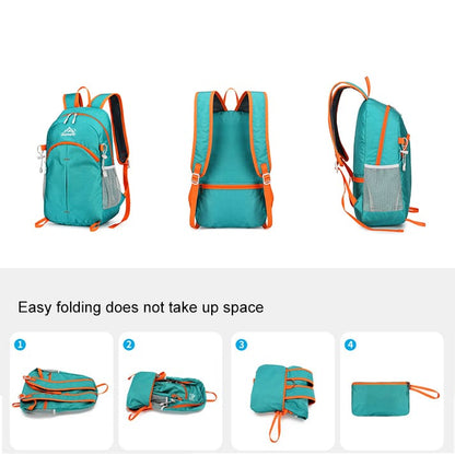 Men's and women's outdoor cycling leisure travel backpack wear-resistant folding waterproof nylon backpack - China Guangzhou professional luggage manufacturer - Support brand customization, OEM and ODM.