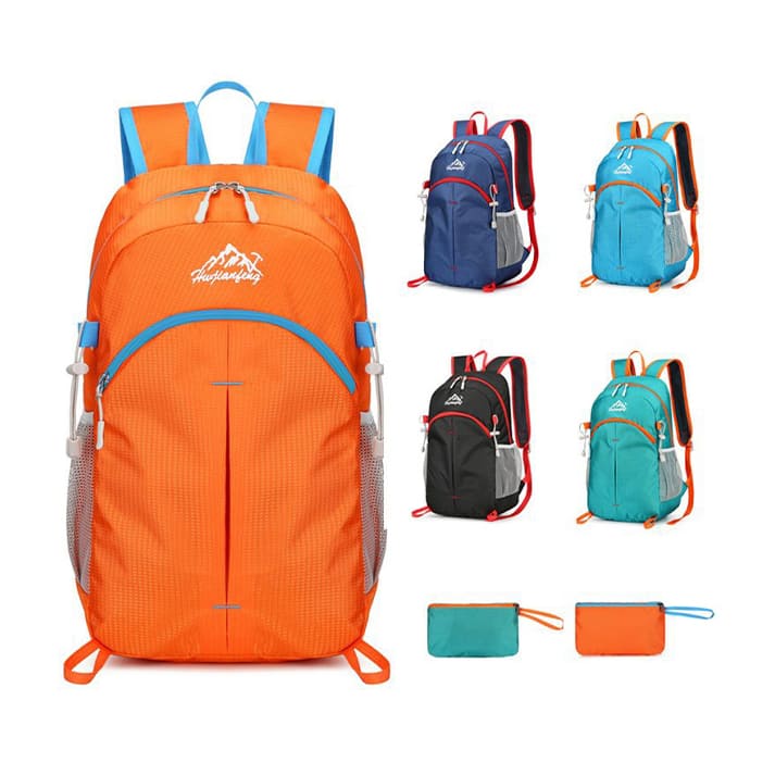 Men's and women's outdoor cycling leisure travel backpack wear-resistant folding waterproof nylon backpack - China Guangzhou professional luggage manufacturer - Support brand customization, OEM and ODM.