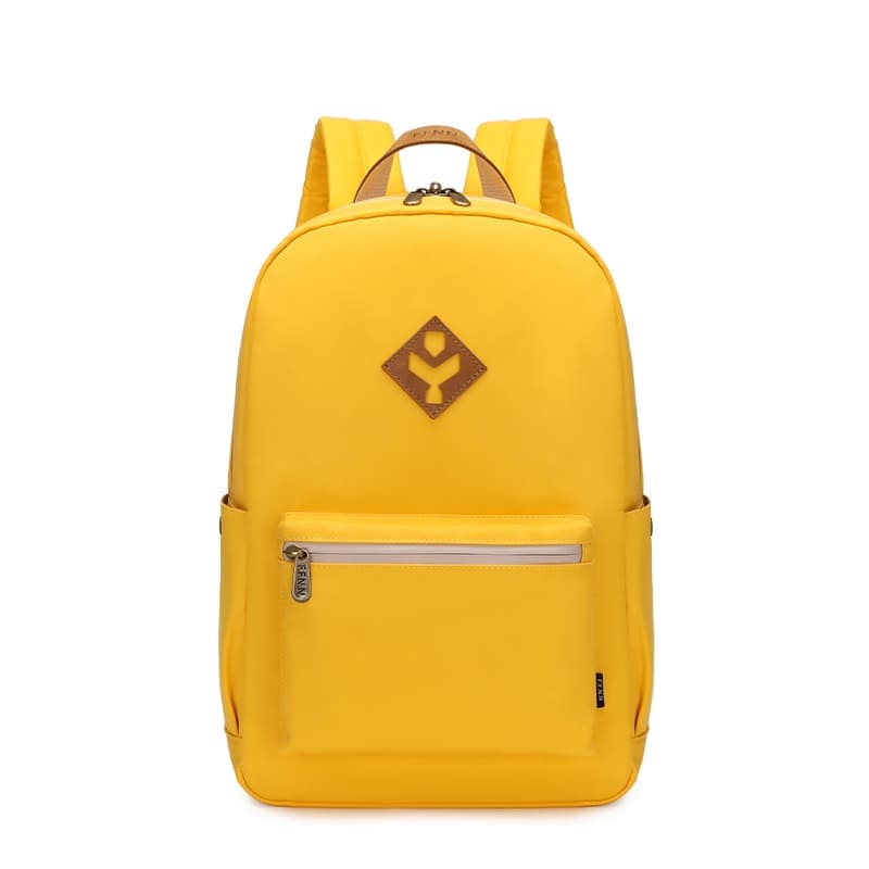 Lightweight nylon waterproof backpack for daily use-yellow