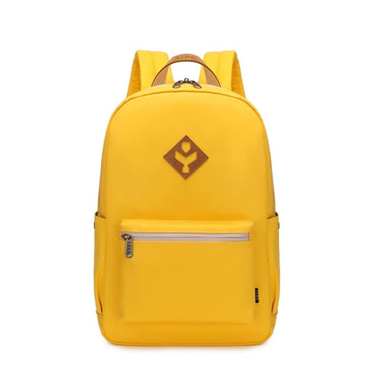 Lightweight nylon waterproof backpack for daily use-yellow