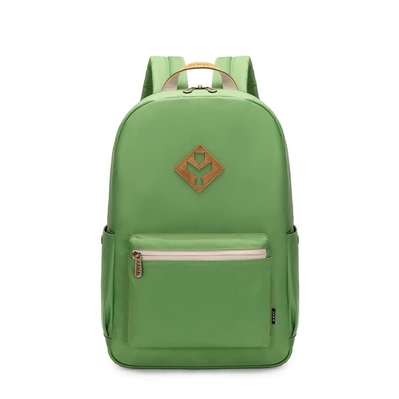Lightweight nylon waterproof backpack for daily use-green