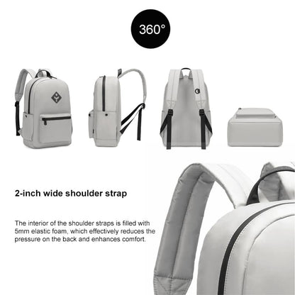 Nylon waterproof backpack multi pocket design casual style