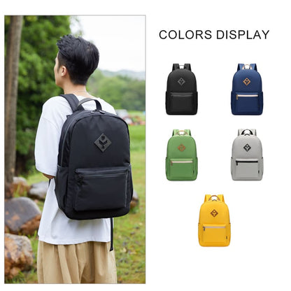 Unisex nylon backpack with laptop sleeve for commuting