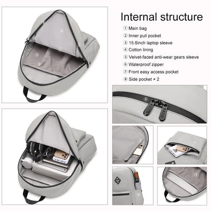 Backpack with 15.6 inch laptop sleeve and 16 L interior