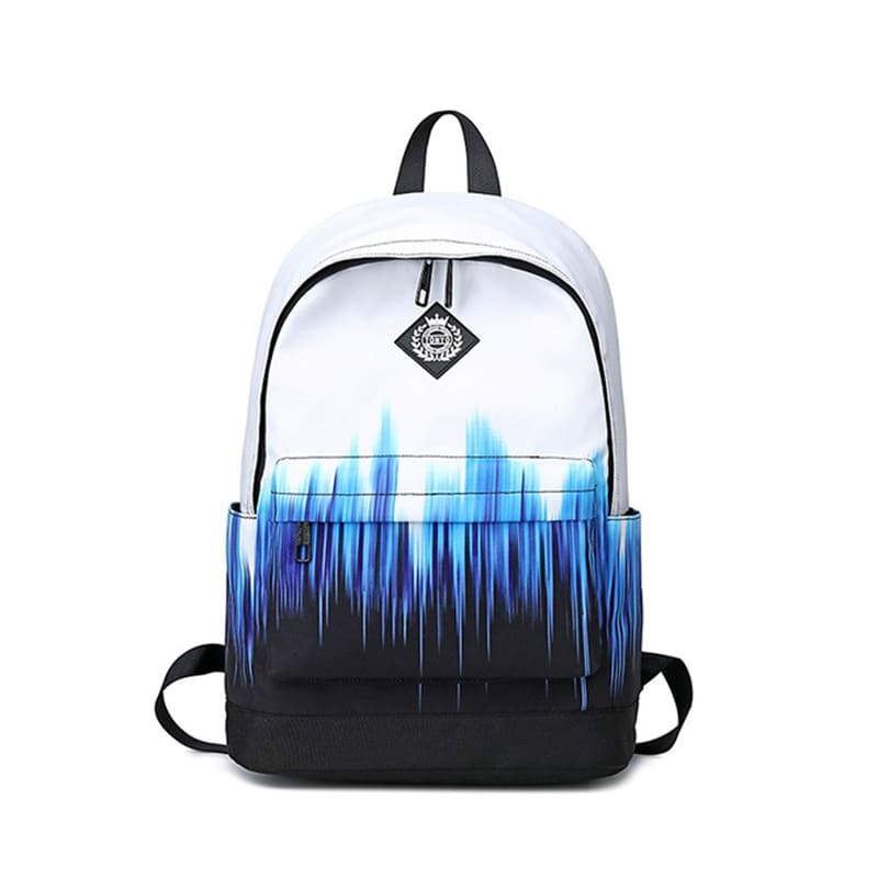 A blue Lightweight nylon backpack College men's and women's shoulder bag