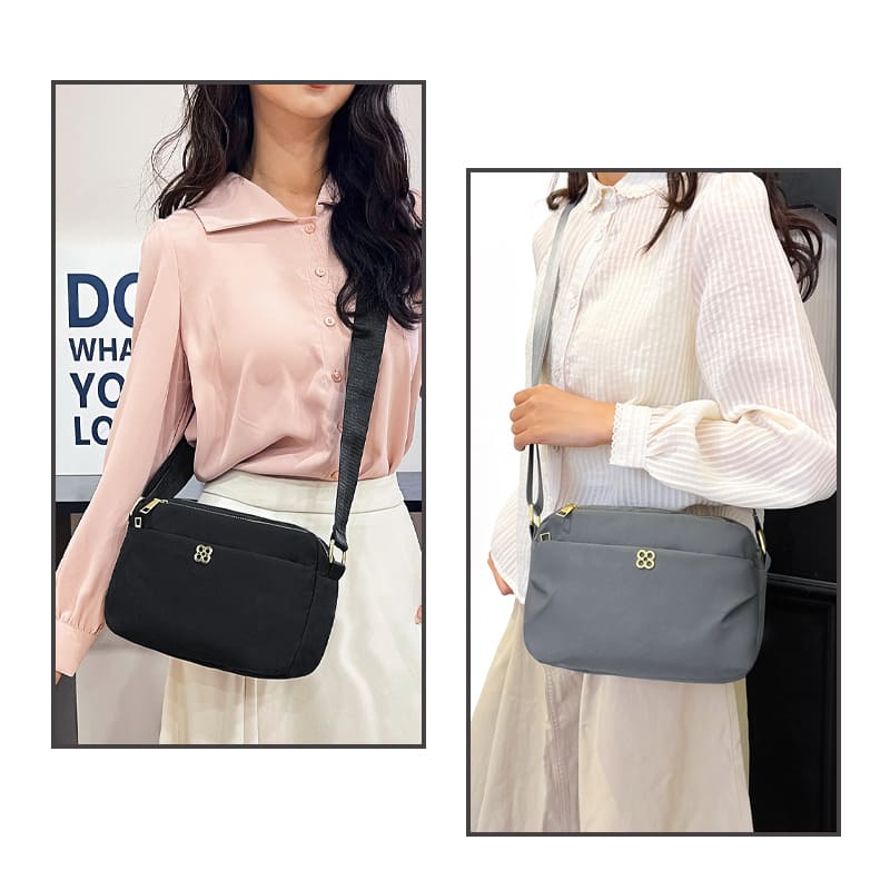 Side bags for girls styled with nylon sling bag