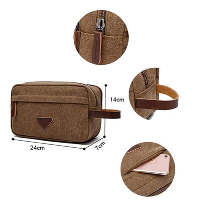 Portable Canvas Clutch for Key purse Toiletries storage bag-3011- Guangzhou, China professional bags & case manufacturer - Support custom and OEM