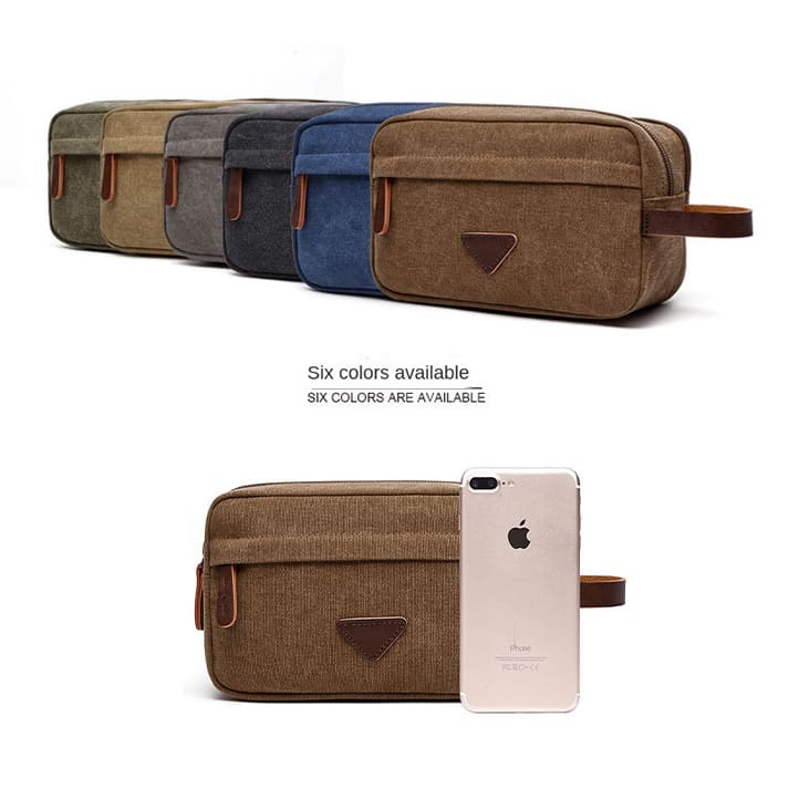 Portable Canvas Clutch for Key purse Toiletries storage bag-3011- Guangzhou, China professional bags & case manufacturer - Support custom and OEM