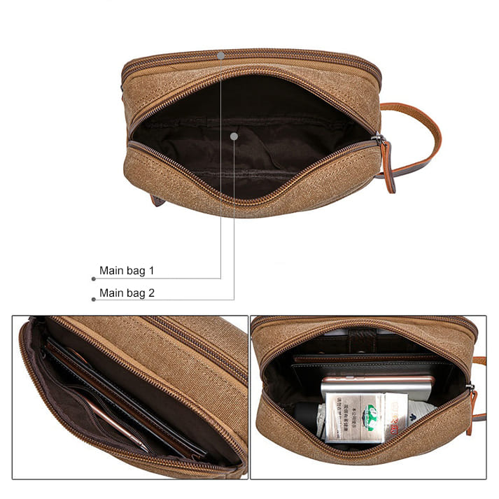 Portable Canvas Clutch for Key purse Toiletries storage bag-3011- Guangzhou, China professional bags & case manufacturer - Support custom and OEM