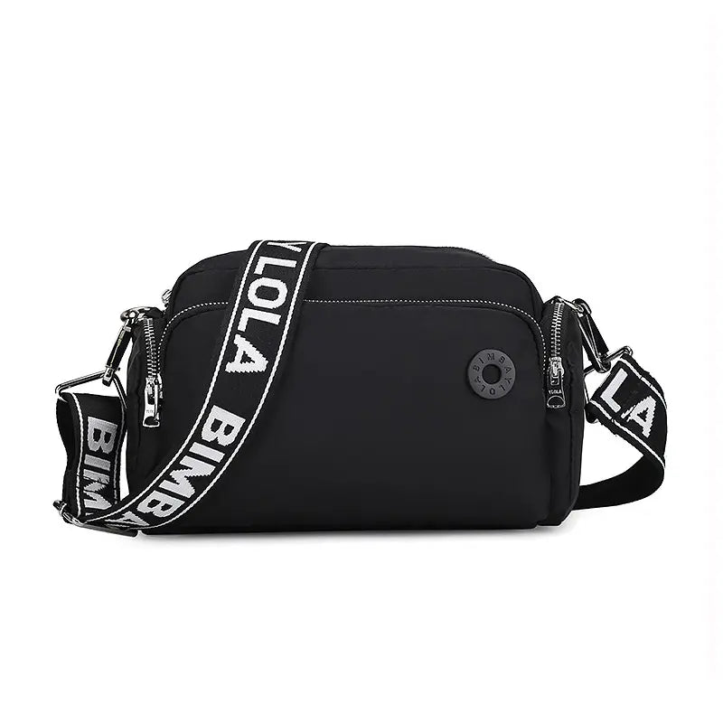 nylon crossbody bag - internal structure - multi-pocket organization