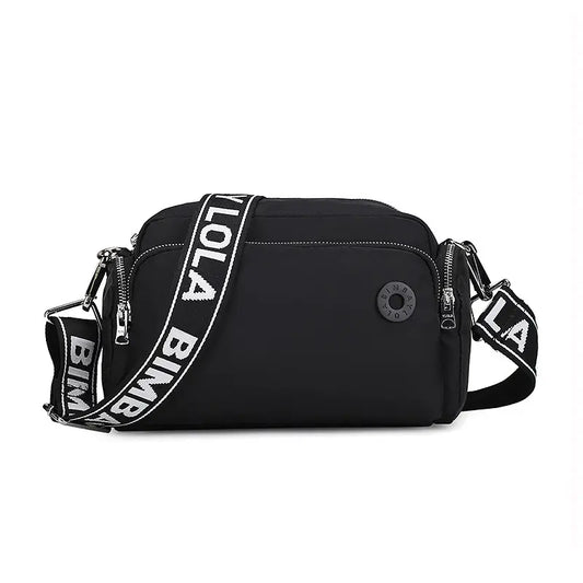 nylon crossbody bag - internal structure - multi-pocket organization