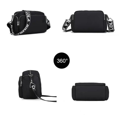 nylon crossbody bag - 360 degree view - all angles