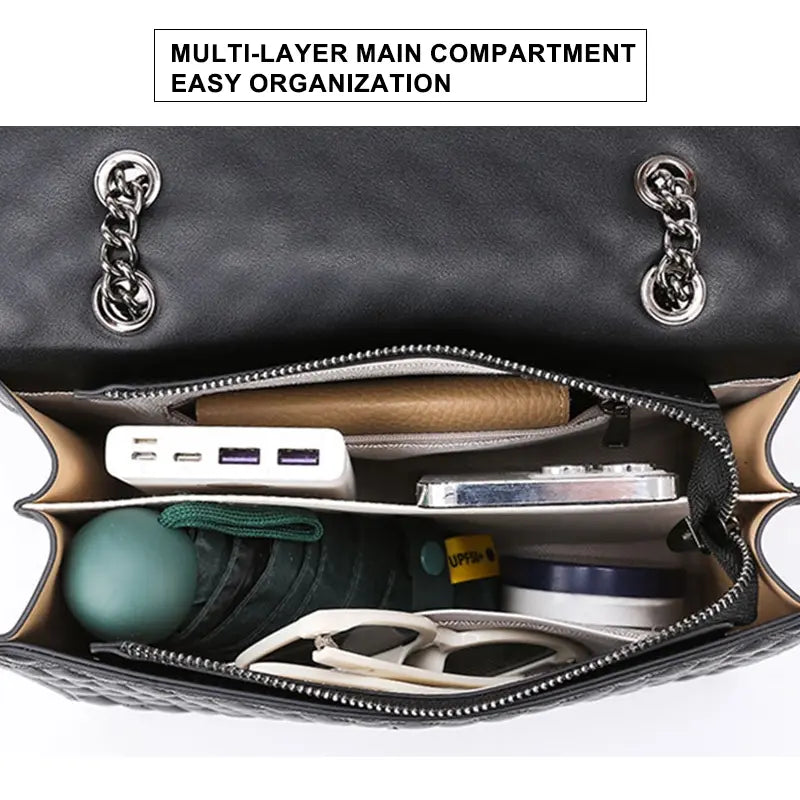 Handbag internal zipper pocket structure