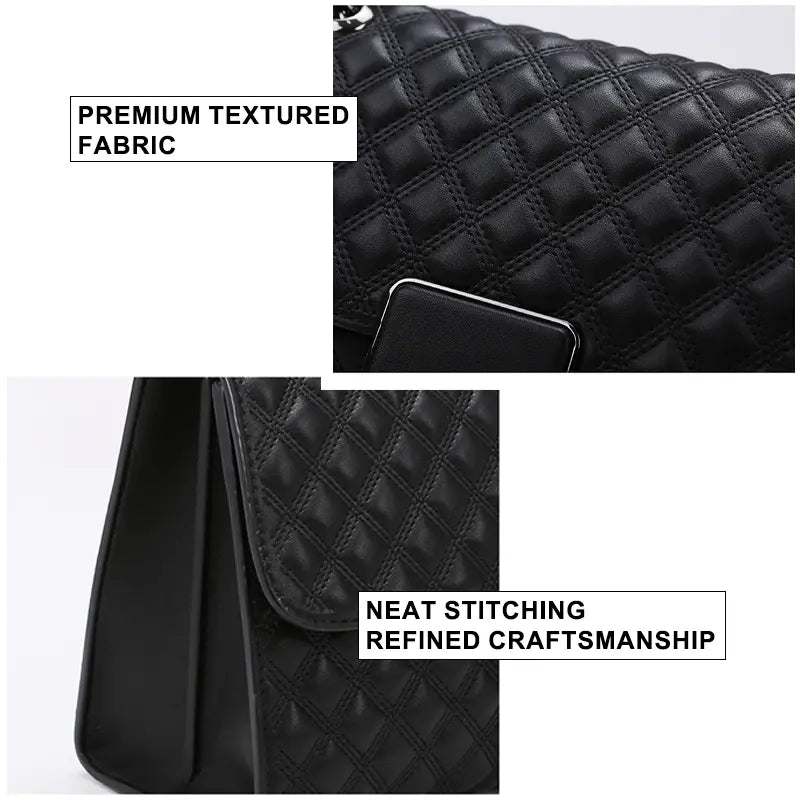 Chain strap with leather shoulder pad