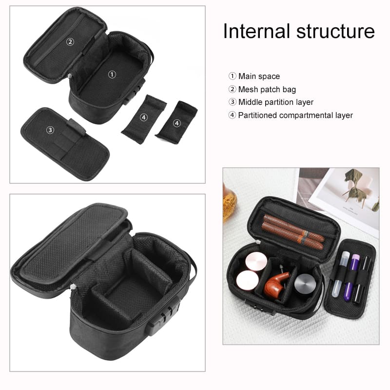 Smell Proof Carbon Stash Case detail view showing activated carbon layer