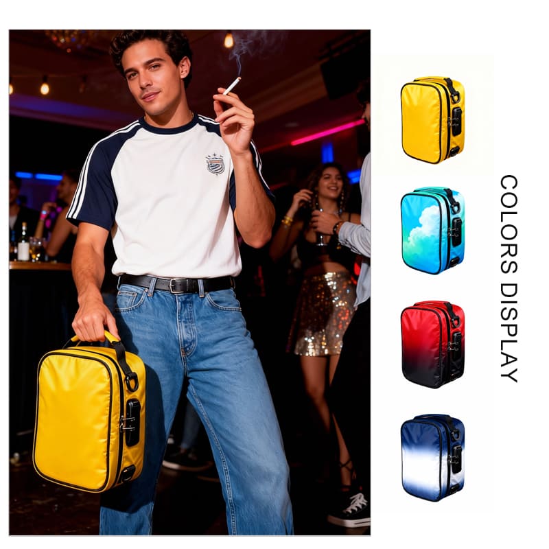 Smell proof bags worn crossbody for daily carry