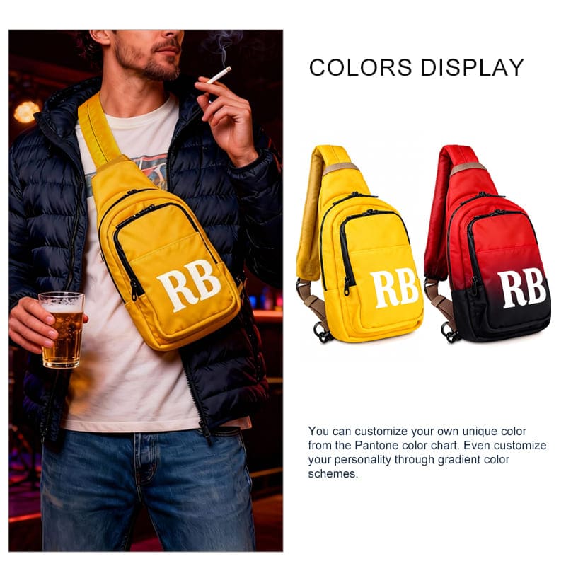 Smell proof shoulder bag worn crossbody for daily use