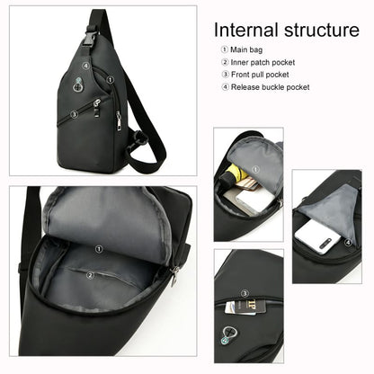 Oxford shoulder bag interior layout with organized pockets