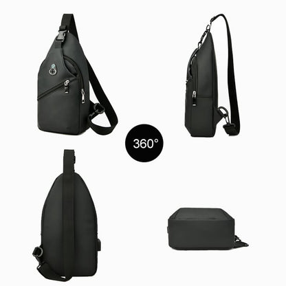 Fanny bag in Oxford fabric shown from multiple angles