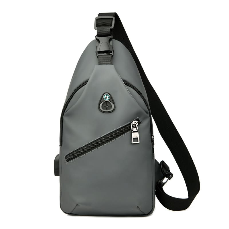 Waterproof Oxford chest bag with lightweight design-grey