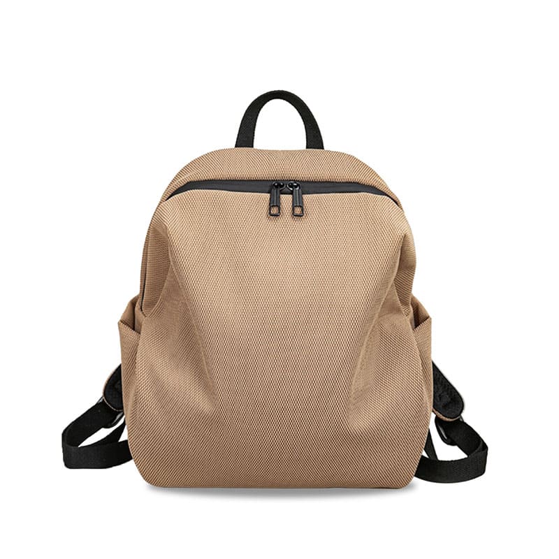 Women Nylon Backpack for Daily Use-Apricot