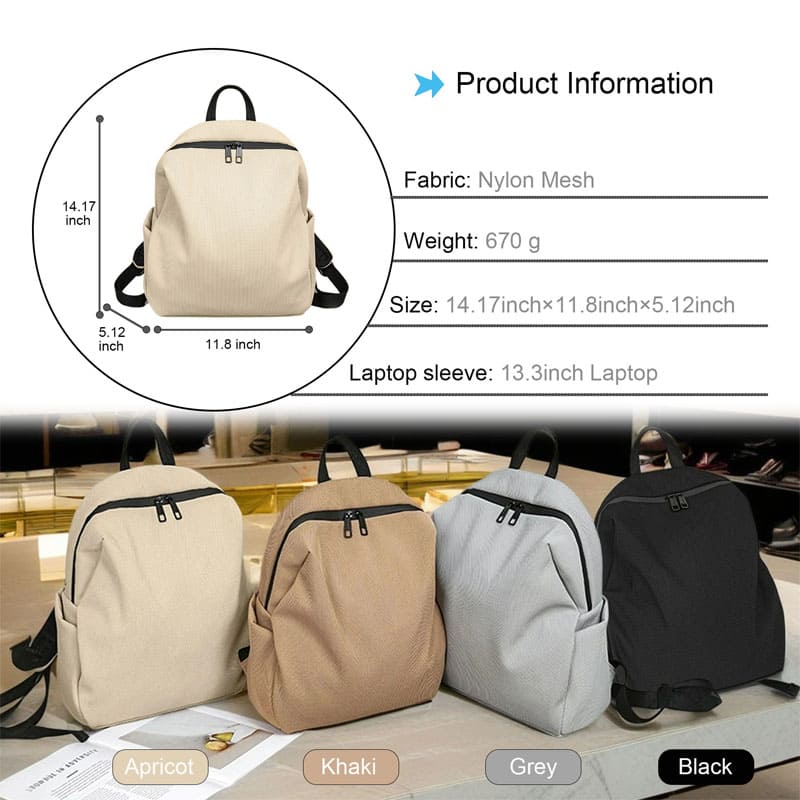 Women Nylon Backpack design informations