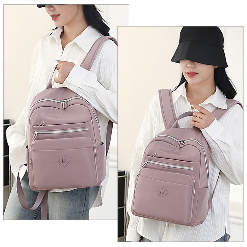 Women soft nylon backpack lightweight for commuting