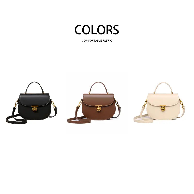 PU leather saddle bag internal structure main bag with inner zip pocket