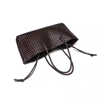 Woven tote bag with LOGO black variant